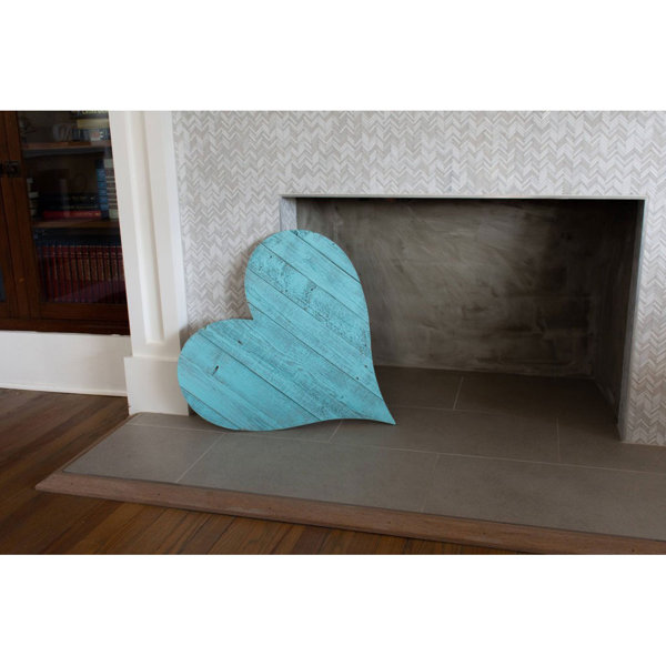 Gracie Oaks 18" Rustic Red Reclaimed Wood Heart Wall Decor & Reviews